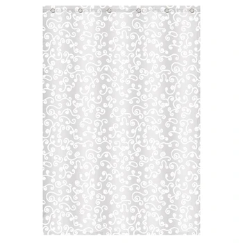 

Simple Bath Curtain White Geometric Printed Protection PEVA Shower Curtains Plastic Waterproof Mold Proof Bathroom Products