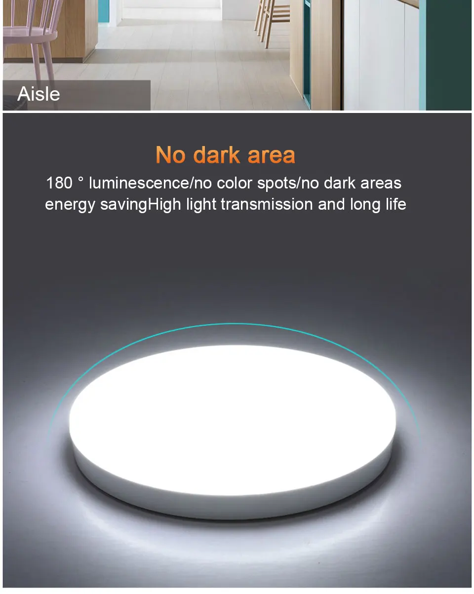 LED Ceiling Light 6W 9W 13W 18W 24W 36W 48W Surface Mounted Panel Lamp AC85-265V Ceiling Lamp For Bedroom Living Room Decor