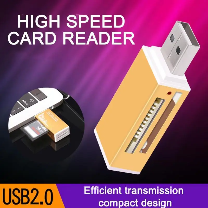 

Colorful 4 In 1 Memory-Card-Reader For Memory Stick Pro Duo Micro Sd/t-Flash/m2/Ms Flash Usb Memory Card Reader Sd Adapter