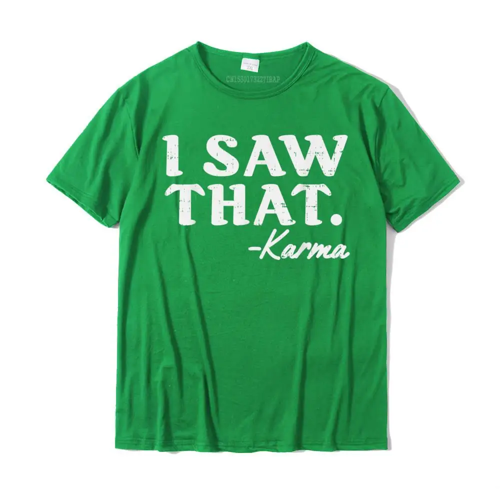 Casual T-Shirt Unique Short Sleeve 2021 New Fashion O-Neck Cotton Fabric Tops Shirt Casual Tees for Male Mother Day I Saw That Karma Funny Yoga Meditation Workout Quote Gift T-Shirt__MZ22937 green