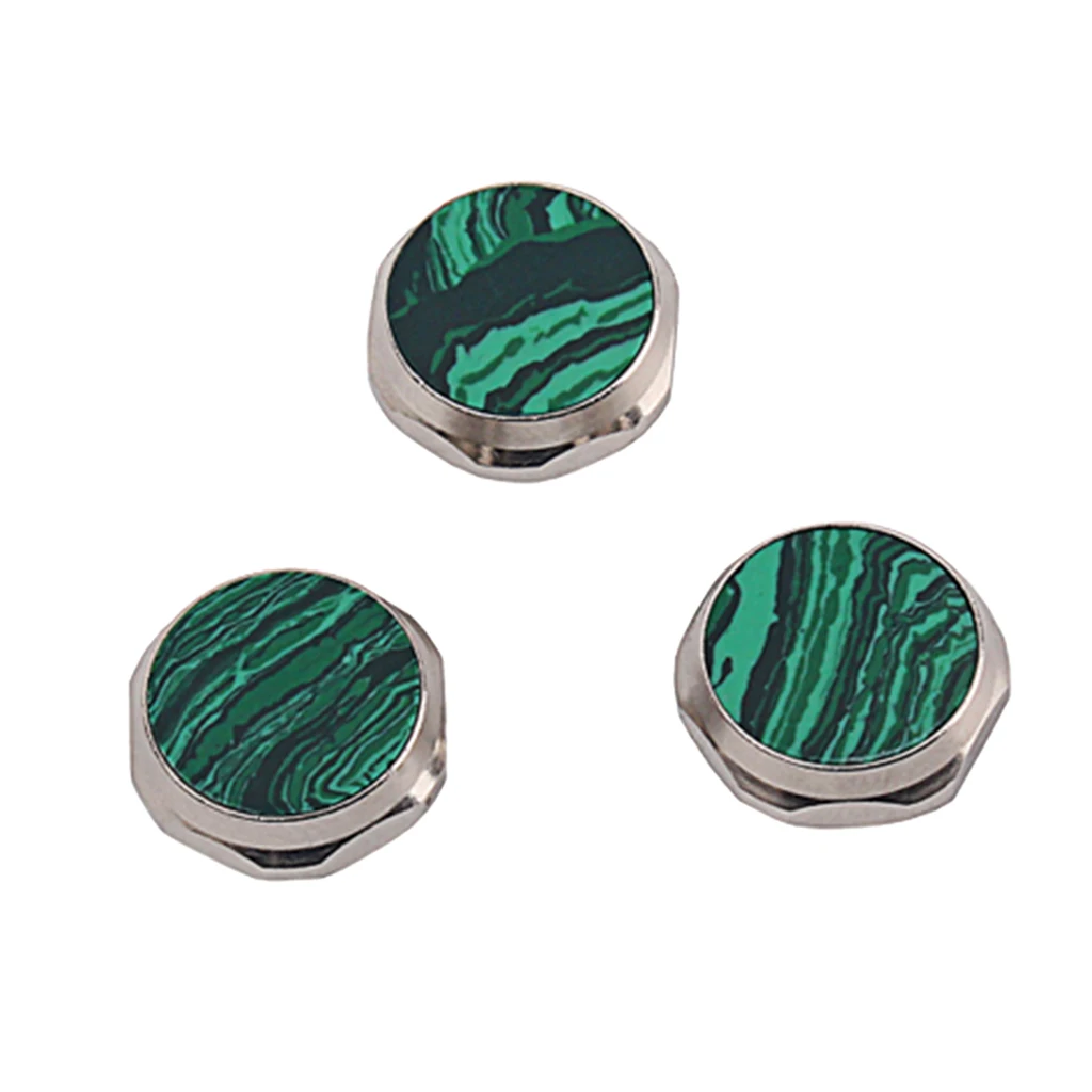 3x Trumpet Repairing Part Buttons Musical Instrument Trumpet Parts Malachite