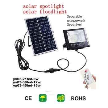 

Waterproof LED Solar Light Solar Panels Power Light Garden Outdoor Pathway Sense Solar Lamp Wall Light remote timer split mount