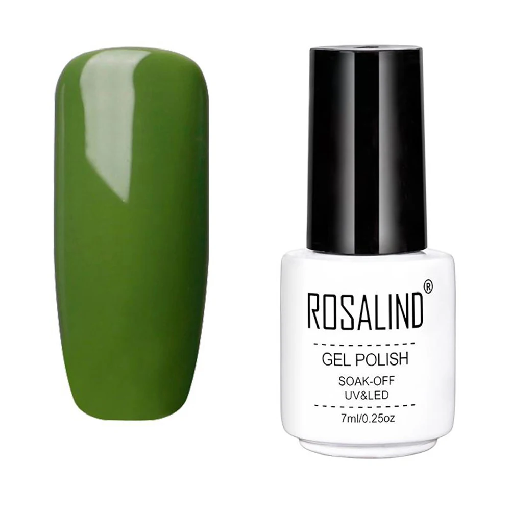 ROSALIND зеленая серия Гель-лак для ногтей долговечный полуперманентный маникюр декор изготовлен из высококачественного Смоляного ингредиента