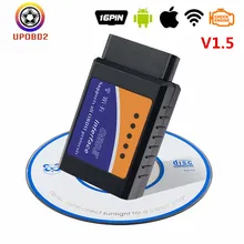 ELM327 wifi OBD2 OBDII V1.5 автомобильный диагностический сканер инструмент elm 327 V1.5 wifi автоматический считыватель кодов многоязычный для iOS iphone Android