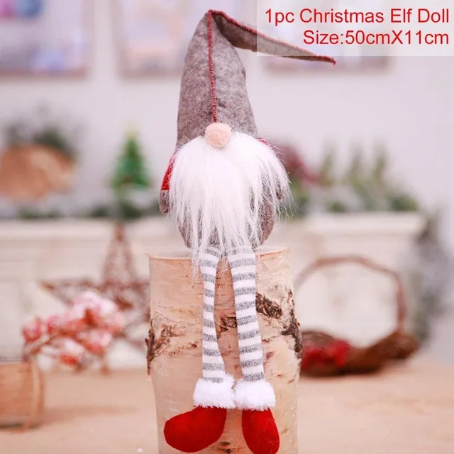 Xmas dolls 6 Рождественская прозрачная коробка, украшения, Рождественский Декор для дома, Рождественская елка, игрушка Navidad, подарки на год, Deco Noel Natal - Цвет: Xmas dolls 6