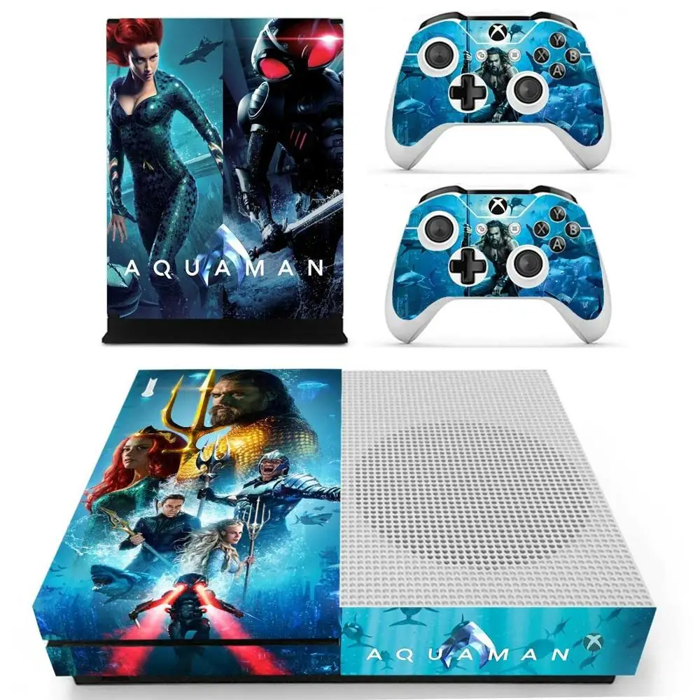 Aquaman наклейка s для Xbox One S кожа Виниловая Наклейка Pegatina Adesivo one тонкая консоль и два