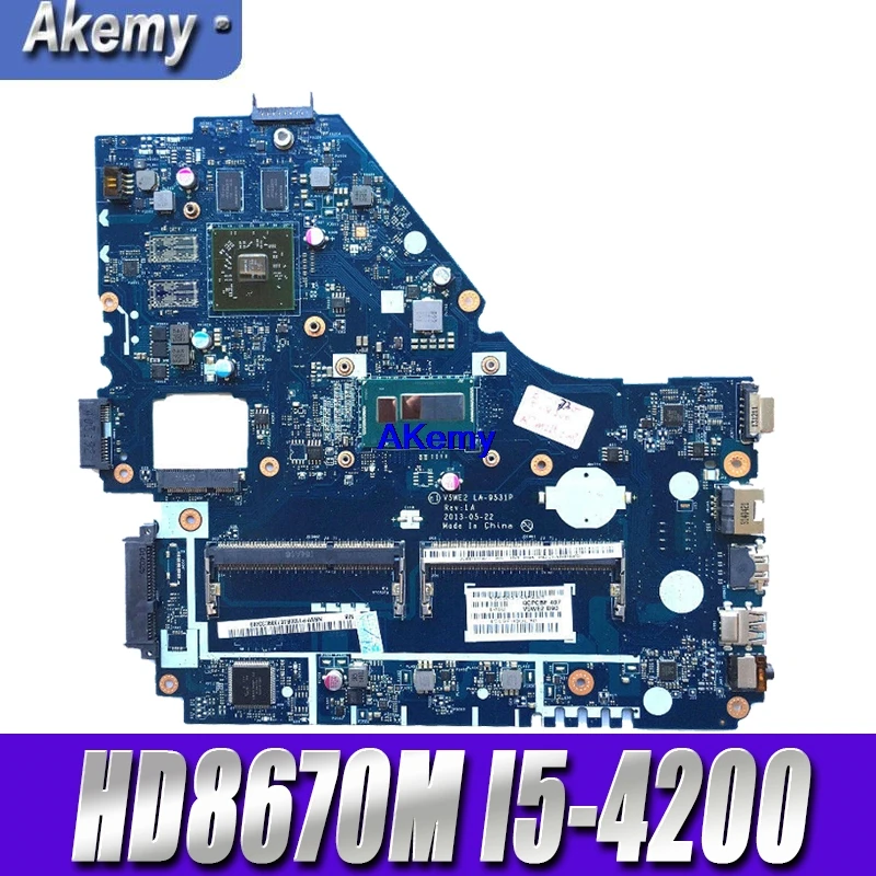 E1-572G материнская плата для For Acer E1-572 V5-561G V5WE2 LA-9531P I5-4200 ЦП HD8670M GPU тест работа 100%