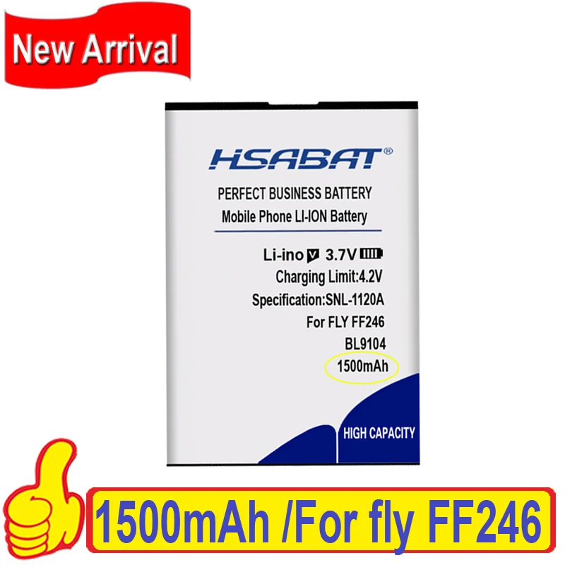 

Top Brand 100% New 1500mAh Battery for FLY BL9104 FF246 Batteries + free gfit