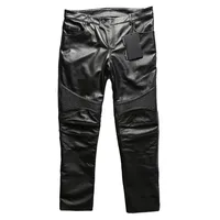 Windproof Cow Leather Pants Men Luxury Moto Biker Riding Genuine Leather Pants Man Long Trousers Cowhide Military Cargo Pants 6