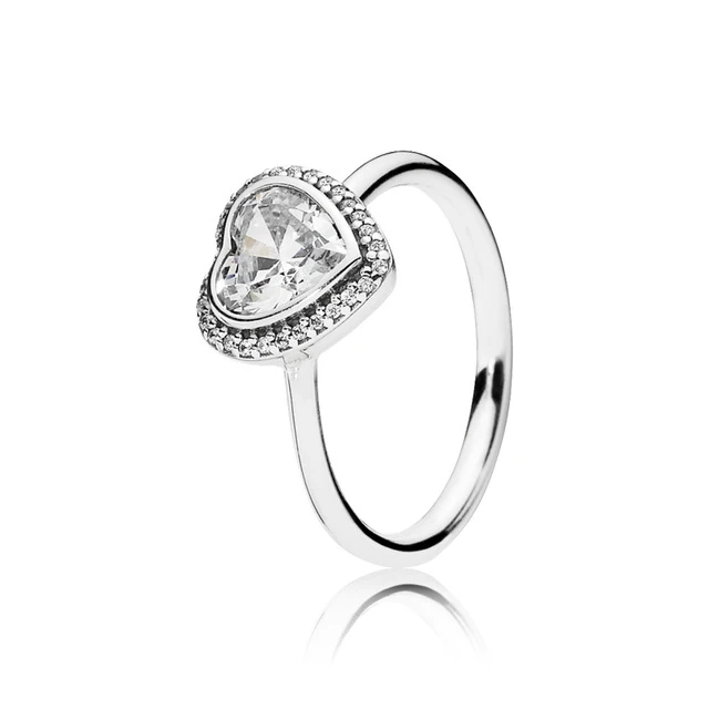 

Keris Store 100% 925 Sterling Silver 1:1 Authentic Classic 190929CZ Sparkling Love Heart Glamour Vintage Women Ring Jewelry