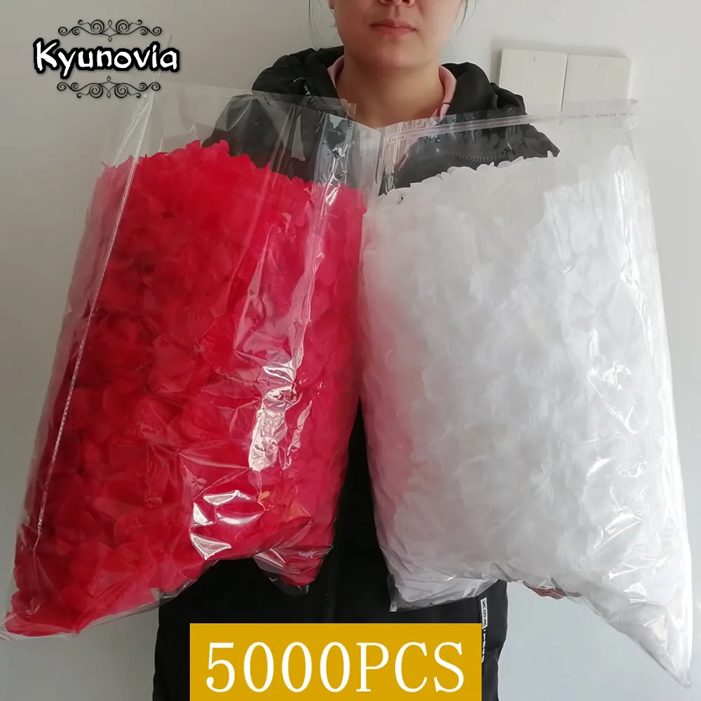 Kyunovia one by one Separated Petal 5000pcs Rose Petals Petalos De Rosa Wedding Decoration Artificial Fabric Wedding Rose Petals