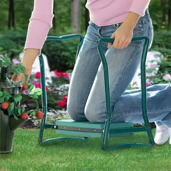 

Portable Foldable Knee Protector Garden Seat Stool Bench with Soft Kneeling Pad This garden stool designed with protect knees
