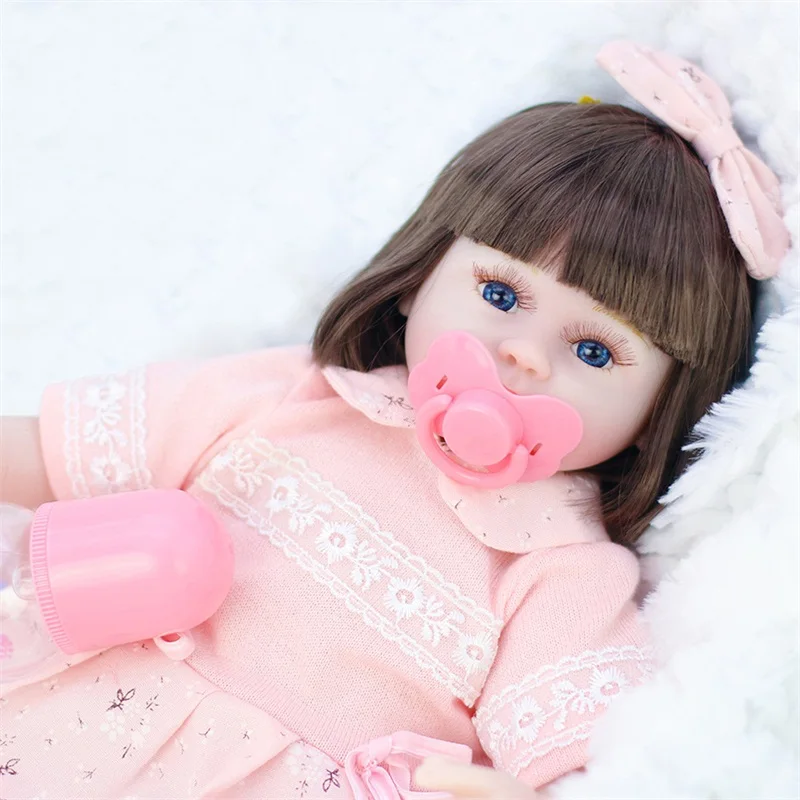 Bebes Reborn Baby 42 см платье принцессы Реалистичная кукла ручной работы для