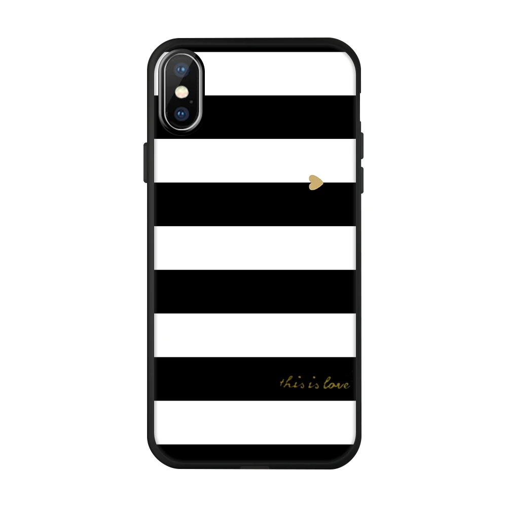Черный ТПУ окрашенный чехол для iPhone 8 7 6 6S Plus X XS Max X 5 5S SE чехол Funda iPhone8 iPhone7 Plus силиконовый мягкий модный чехол - Цвет: 24
