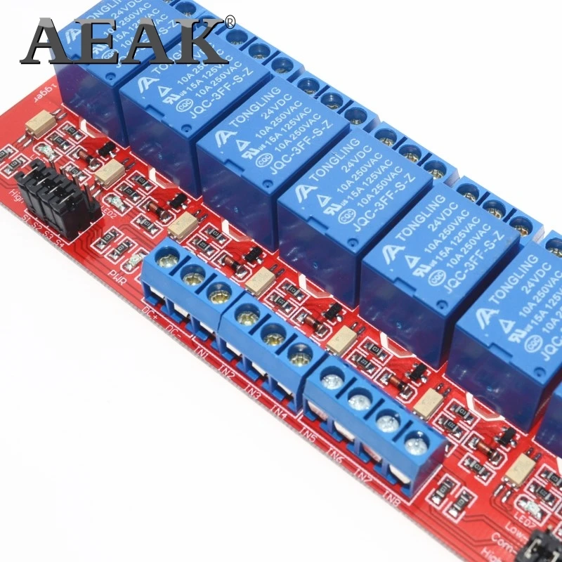 8 канальная релейная контрольная панель реле ПЛК 24 в модуль для arduino горячая