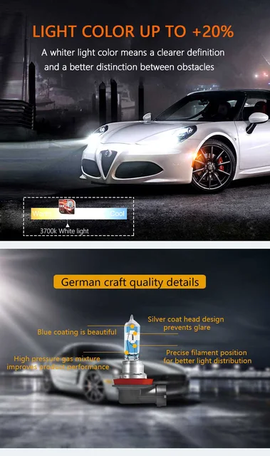 Osram 55W White Night Breaker Halogen Laser Duo Bulb, 2 Bulb, (64210Nl) :  : Car & Motorbike