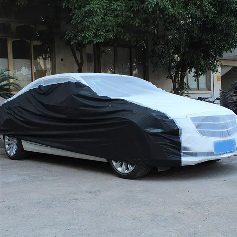 Автомобильные Чехлы, защита от дождя, защита от солнца, полный Чехол для автомобиля, толстый PEVA, черный + прозрачный, для помещений, для
