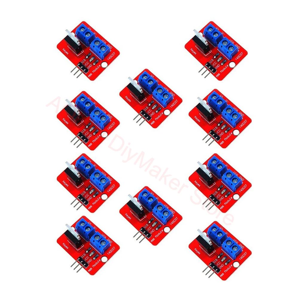 Модуль драйвера МОП-транзистора питания IRF520 для Arduino MCU ARM Raspberry pi 10 шт. |