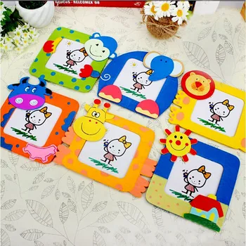 

Colorful Wooden Mini Cartoon pattern Picture Photo Frame For Baby Home Decoration For Children Kid Gift Christmas