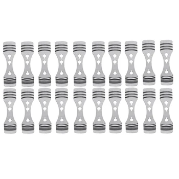 

20Pcs Metal Candle Wick Centering Devices, Silver Candle Wick Holder for Candle Making