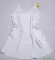 Chemise de nuit en soie de mûrier 100% naturelle pour femmes, 16 momme Satin soie, Chemise antidérapante, vêtements de nuit, bretelles réglables, 3094 4
