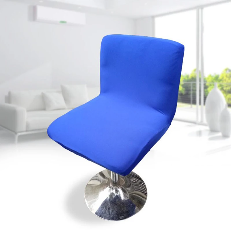 Royal Blue Стрейч офис высокий барный стул крышка низкая задняя бар чехол для кресла спандекс эластичный обеденный чехол для сиденья бар Slipcover Housse de Chaise - Цвет: Royal Blue
