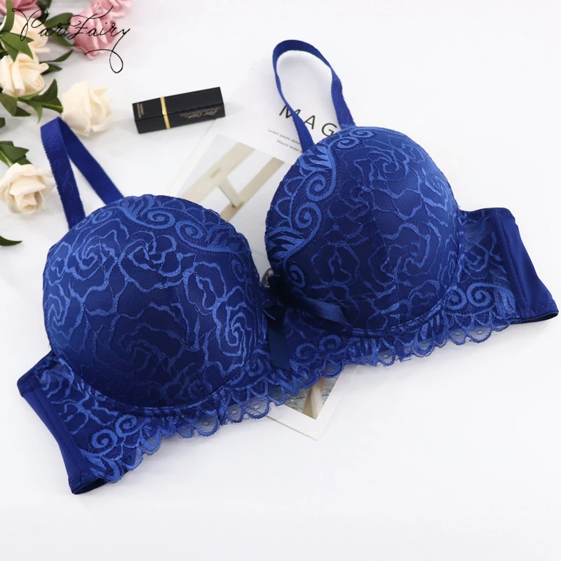 

PariFairy Plus Size Bra Push Up Side Gathering Body Shaping Large Cup C D E Bra Sexy Underwear for Big Chest Women 95-110