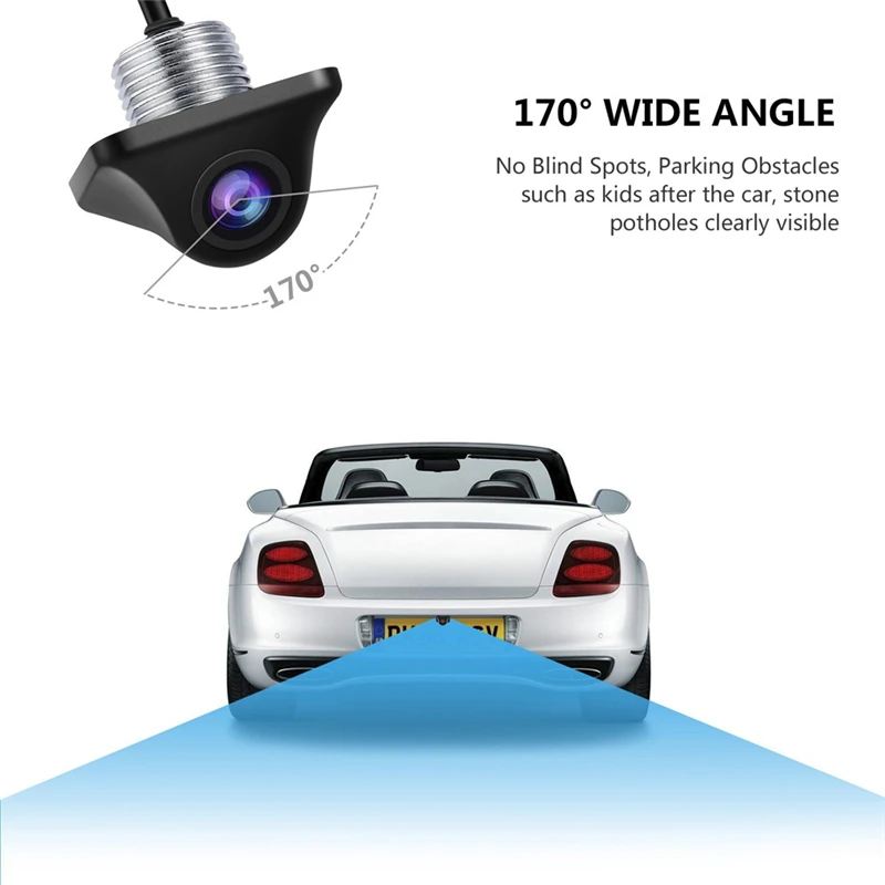 YuanTing 170 градусов широкоугольная CCD HD Автомобильная передняя сторона заднего вида резервная парковочная камера заднего вида/вперед Водонепроницаемая Универсальная