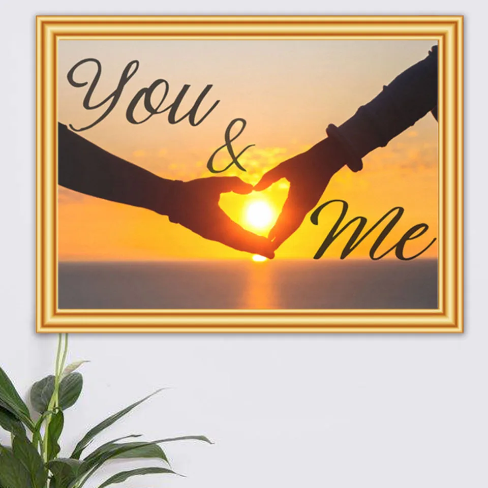 5D DIY Diamond Painting Couple Hands Love Mosaic Art Picture of Rhinestones Cross Stitch Kit Full Embroidery Home Decor | Дом и сад