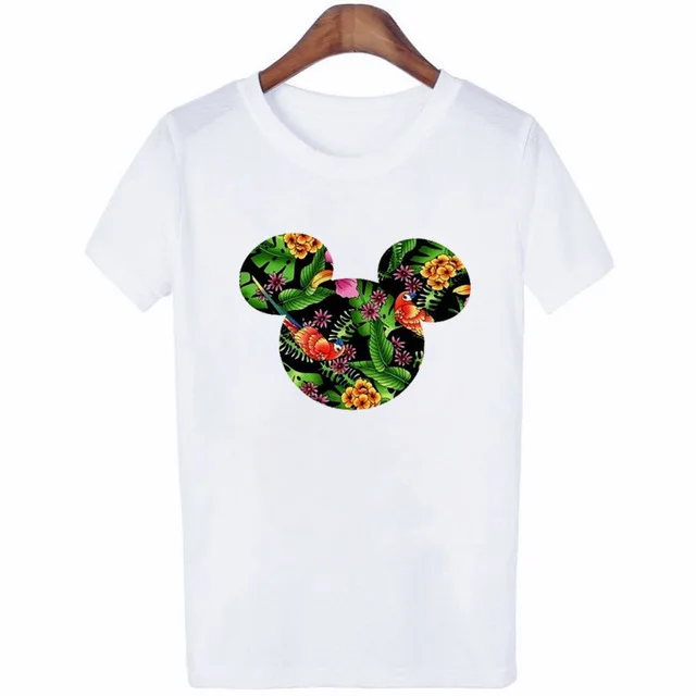 TJCJFO микки футболки для женщин Забавный Графический мультфильм Мода Kawaii футболка Женская милая 90s Корейская футболка футболки Harajuku - Цвет: CJF2494-White