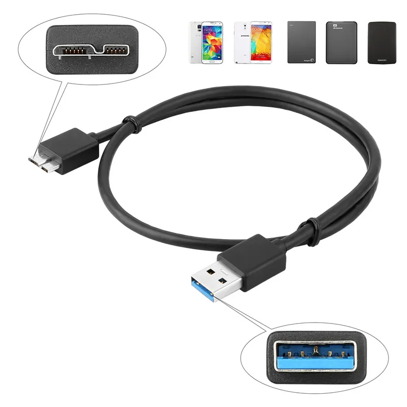 Удлинительный Кабель USB 3 0 Type A Micro B для внешнего жесткого диска Samsung S5 Note кабель