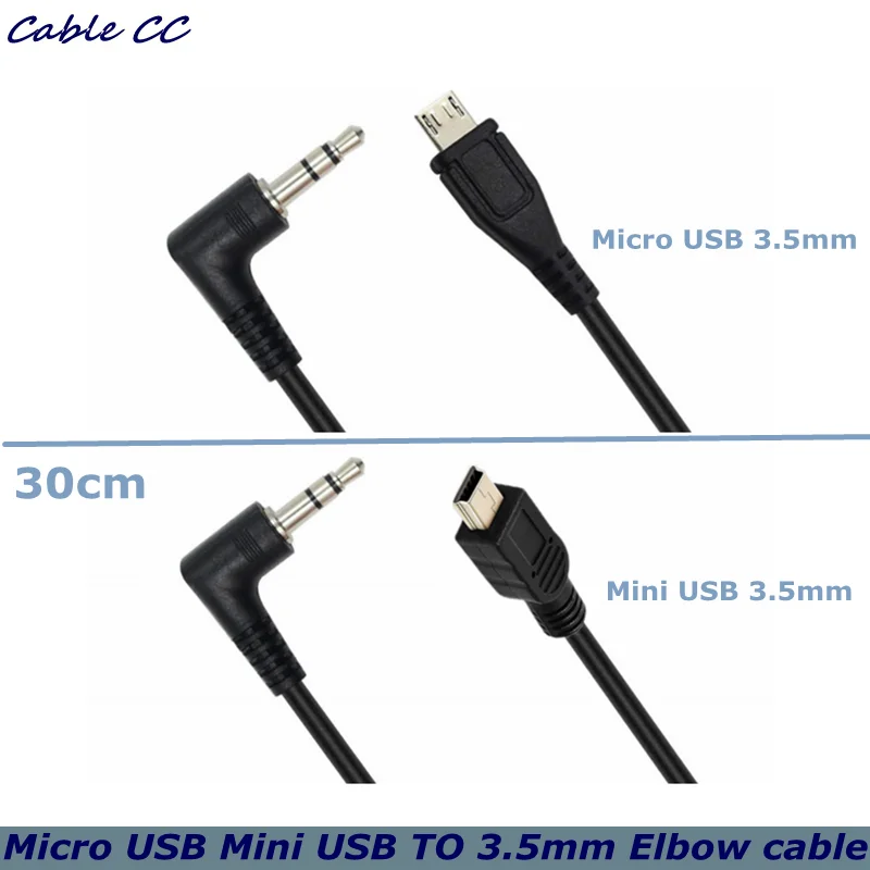Optimize Audio Connections! 30cm 90-Degree Elbow Micro USB/Mini USB to 3.5mm Audio Cable for V8 Live Microphones, Headsets, and Phone Audio – Upgrade Your Listening Experience! Description Image.This Product Can Be Found With The Tag Names Computer Cables Connecting, Computer Peripherals, Micro usb, PC Hardware Cables Adapters