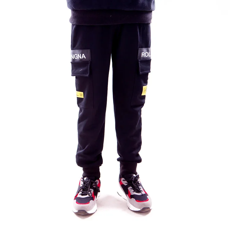 

BOY'S Bib Overall 2019 Spring And Autumn New Style Korean-style Trend Teenager Casual Bib Overall Fashion Beam Leg Trousers