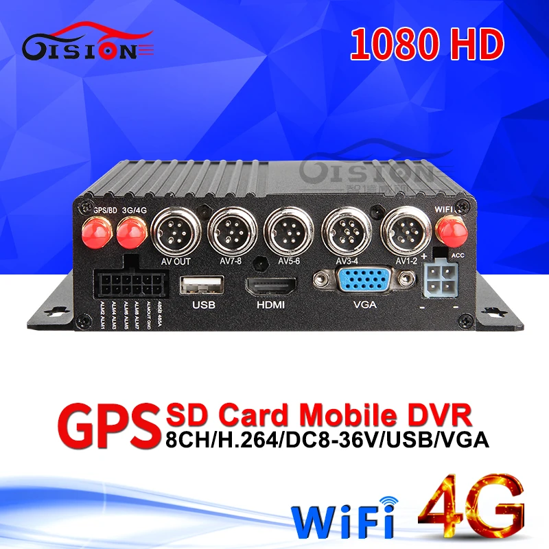 8 канальный 4G Lte GPS трекер Wifi SD видеорегистратор автомобильный Мобильный Dvr
