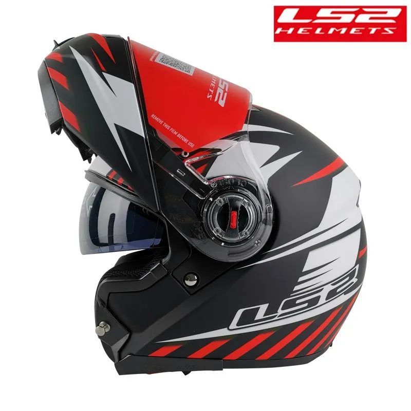 LS2 FF370 Flip Up Motorcycle Helmet Full Face Dual Lens Visor Man Woman Helmet capacetes de motociclista ECE Certification