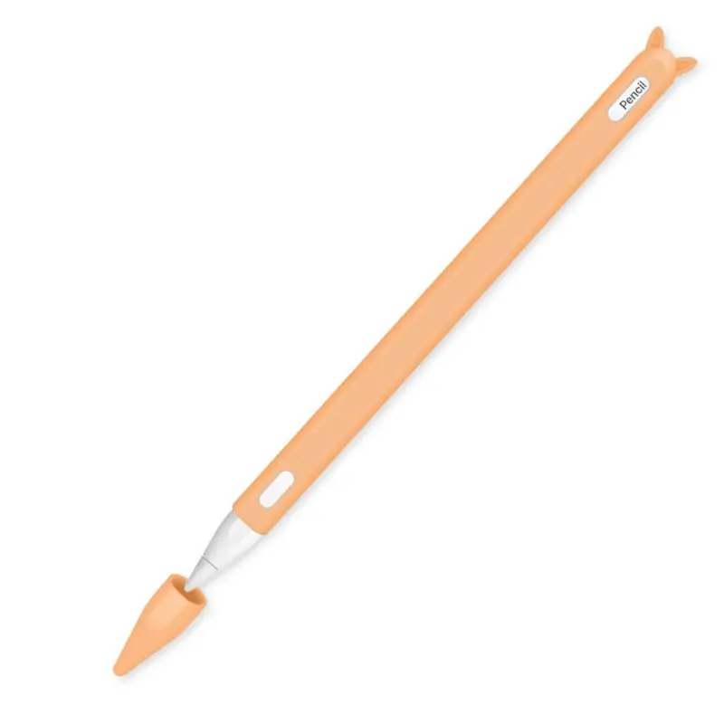 Orange Силиконовый защитный чехол с милыми кошачьими ушками и защитой от прокрутки, защитный чехол для Apple Pencil 2 для iPad pro Pen - Цвета: Orange