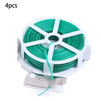 

4 4 Pack 164 Feet (Total 200 m) Twist Tie Multi-Function Garden Plant Wire Ties with Cutter/Cable Tie/Zip Tie/Coated Wire for