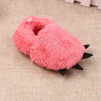 Koovan Children Home Shoes Winter Warm Stuffed Claws Out Shoes Baby Toddler Firstwalkers For Baby Boys Girls Lovely Slipper 2
