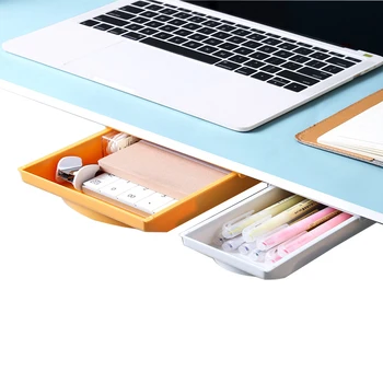 

Drawer Organizer Pencil Tray Under The Table Self Adhesivestorage Box Used to Organize Office Appliances Retractable Drawer Tray