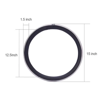 

Pu Steering Wheel Cover Black W/ PU Girls Car Glitter Truck Leather Skidproof Ladies 38cm Women Universal Cool