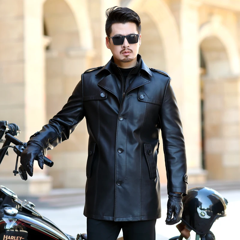 

Faux Fur Thiced Long Trench Coat, Male Parkas, Male Winter Coat, Big Size