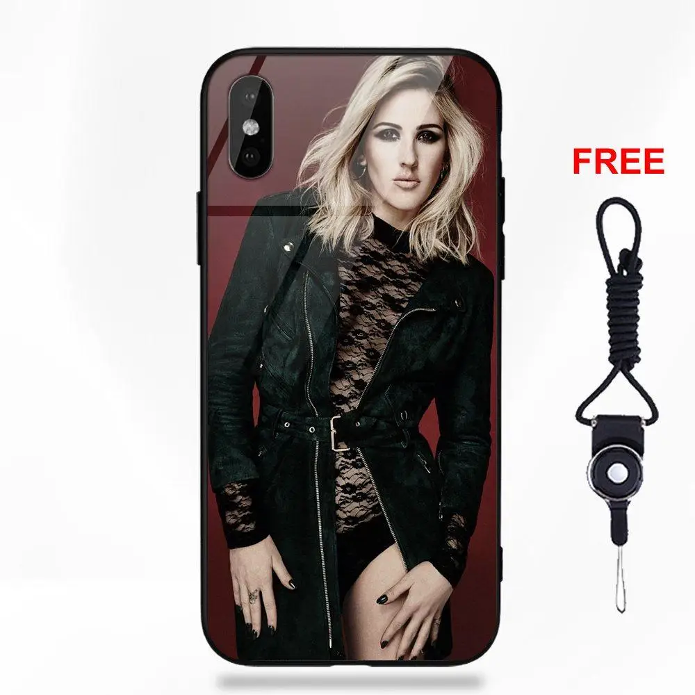 as picture Для Apple iPhone 5 5C 5S SE 6 6S 7 8 Plus X XS Max XR Мягкий ТПУ чехол+ закаленное стекло Чехлы для мобильных телефонов Ellie Goulding Delirium - Color: as picture