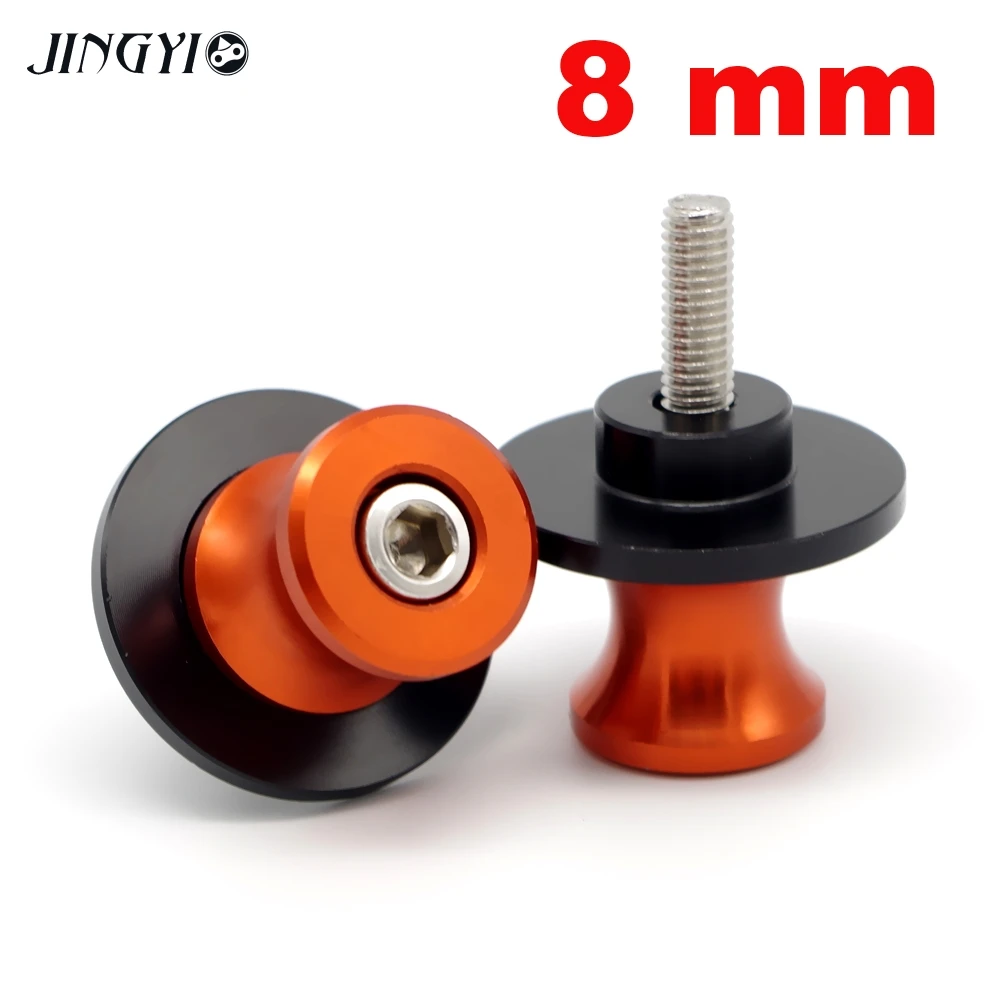 Orange-8mm M8 CNC мотоцикл поворотный рычаг Катушки слайдер поворотный рычаг катушки скольжения Kawasaki zxzx10r 2013 - Цвет: Orange-8mm