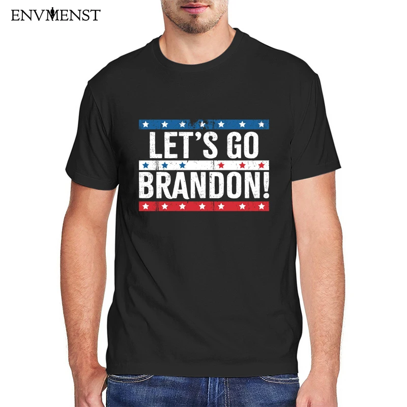 

Funny Let's Go Brandon Printing Men Tee Tops Vintage Short Sleeve Graphic Oversized T-shirt Fashion Casual Men T-shirt Women 3xl