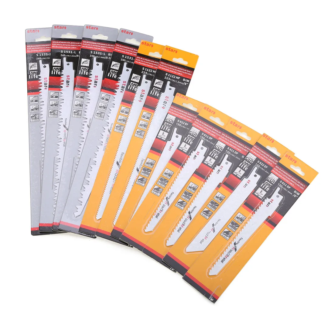DWZ 10Pcs High Carbon Steel Saw Blade Reciprocating Combo For Dewalt Bosch