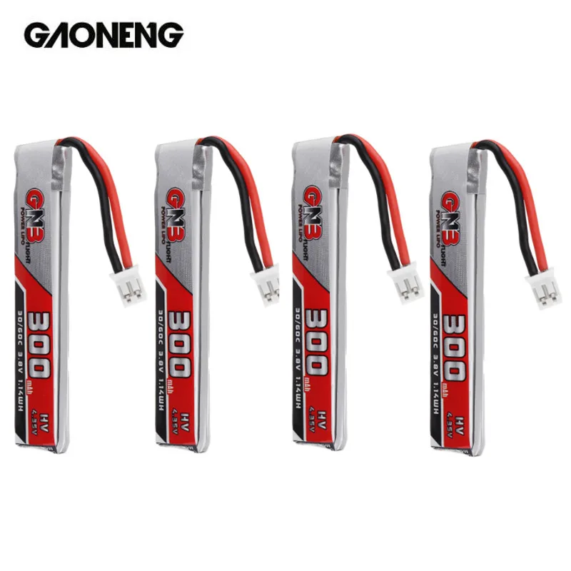 4 шт. Gaoneng GNB 3 8 в 300 мАч 30C 1S Lipo батарея PH2.0 разъем для Happymodel Mobula7 Mobula6 Beta FPV гоночный