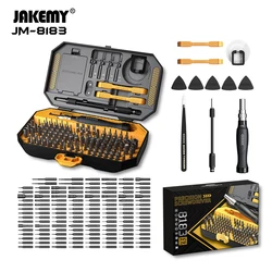 Jakemy nova alta qualidade reparo preciso mini chave de fenda conjunto 145 em 1 diy kit de ferramentas de reparo com magneticfor telefone computador portátil