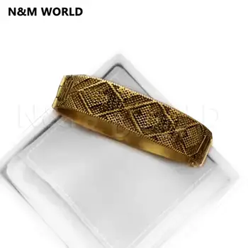 

New Luxury Gold Lattice Letter Open Bracelet Fashion Brand Jewelry Wedding Beautiful Gift