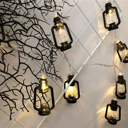 Retro Kerosene Light String Battery Powered Baron Lantern LED Barn Light Garland String Indoor Room Party Kerosene Decoration
