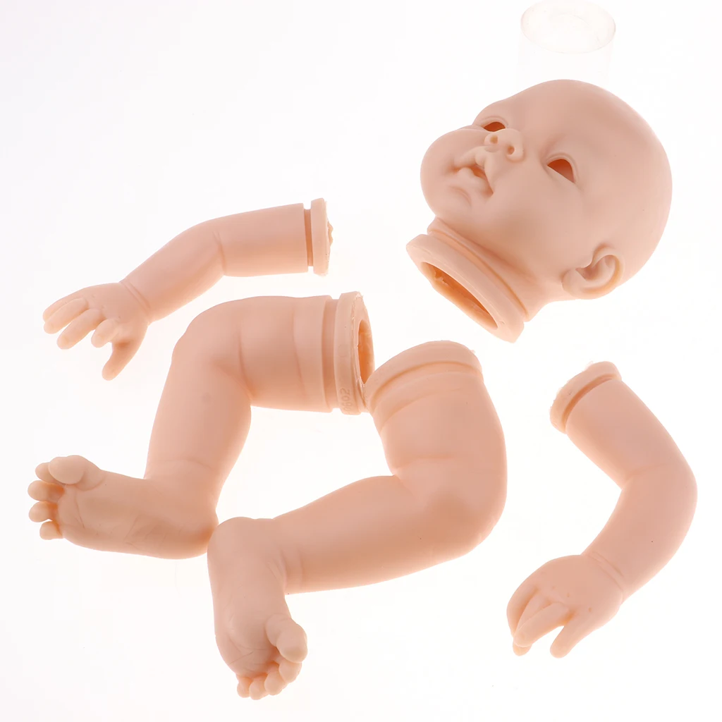 Неокрашенный 22 дюймов Reborn Наборы-силиконовые Новорожденные куклы с головой 3/4 руки полные ноги пресс-форм-отличная DIY ручной работы